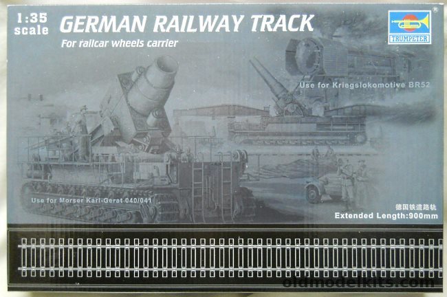 Trumpeter 1/35 German Railway Track for Morser Karl-Great 040/041 and Kriegslokomotive BR52, 00213 plastic model kit